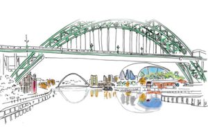 A sketch of the NewcastleGateshead Quayside