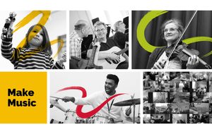 Make music groups playing instruments