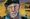 Colourful painted portrait of musician Richard Thompson.